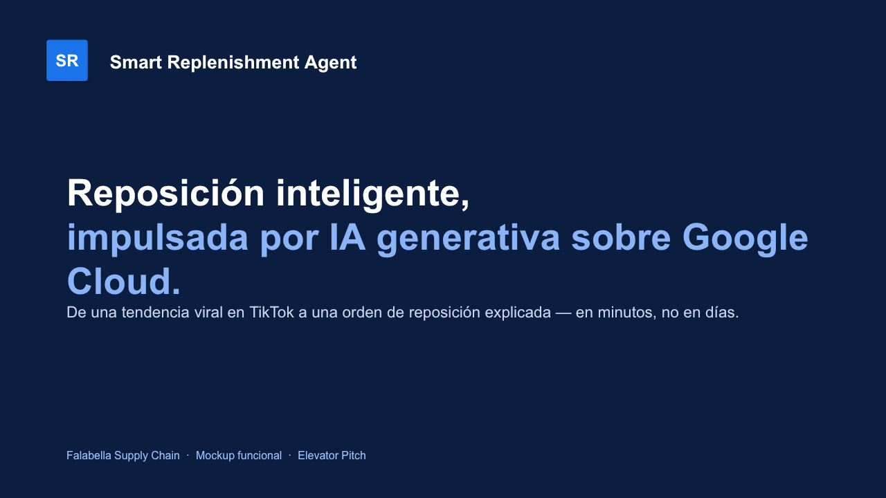 Portada del concepto Smart Replenishment Agent sobre Google Cloud